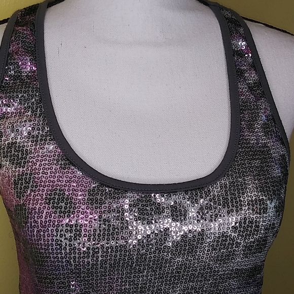 No Boundaries. Day Trip Sequins Tank Top Size M - Picture 12 of 13